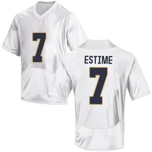 Audric Estime Under Armour Notre Dame Fighting Irish Men's Replica Football College Jersey - White