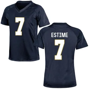 Audric Estime Under Armour Notre Dame Fighting Irish Women's Game Football College Jersey - Navy Blue